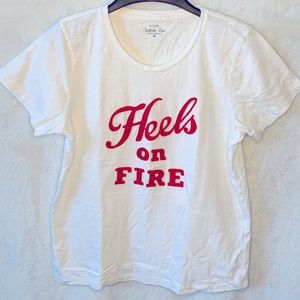 J.Crew Collector Tee “Heels on Fire” M